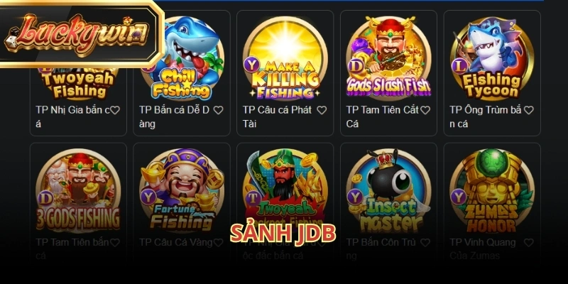 JDB là sảnh bắn cá Luckywin nổi bật nhờ hệ thống vũ khí phong phú